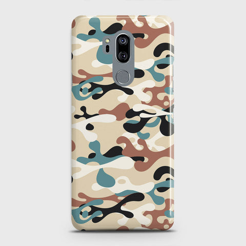 LG G7 ThinQ Cover - Camo Series - Black & Brown Design - Matte Finish - Snap On Hard Case with LifeTime Colors Guarantee