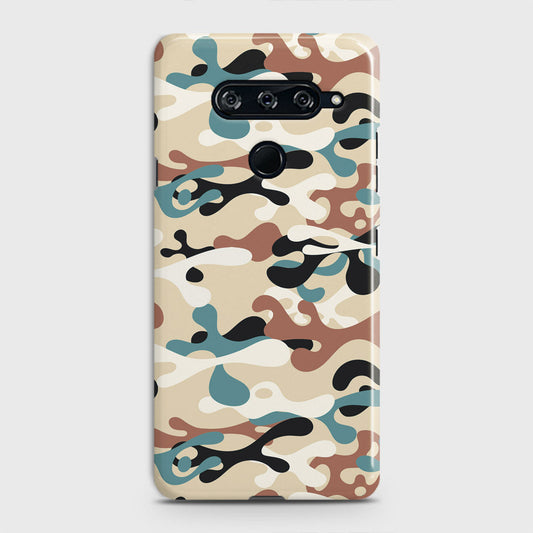 LG V40 ThinQ Cover - Camo Series - Black & Brown Design - Matte Finish - Snap On Hard Case with LifeTime Colors Guarantee
