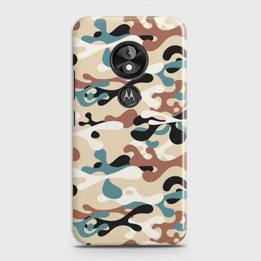 Motorola Moto E5 / G6 Play Cover - Camo Series - Black & Brown Design - Matte Finish - Snap On Hard Case with LifeTime Colors Guarantee
