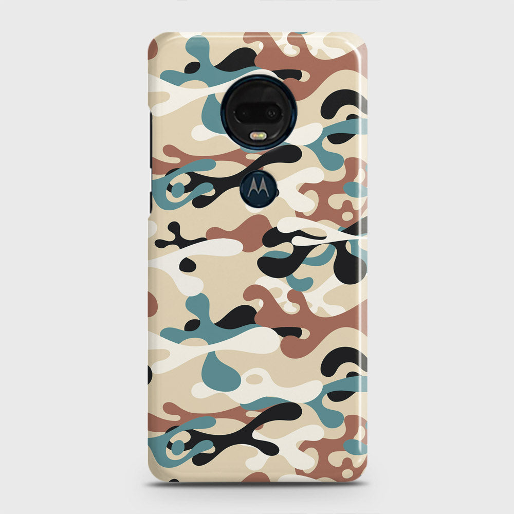 Motorola Moto G7 Plus Cover - Camo Series - Black & Brown Design - Matte Finish - Snap On Hard Case with LifeTime Colors Guarantee