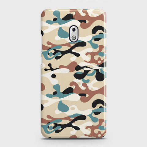 Nokia 2.1 Cover - Camo Series - Black & Brown Design - Matte Finish - Snap On Hard Case with LifeTime Colors Guarantee