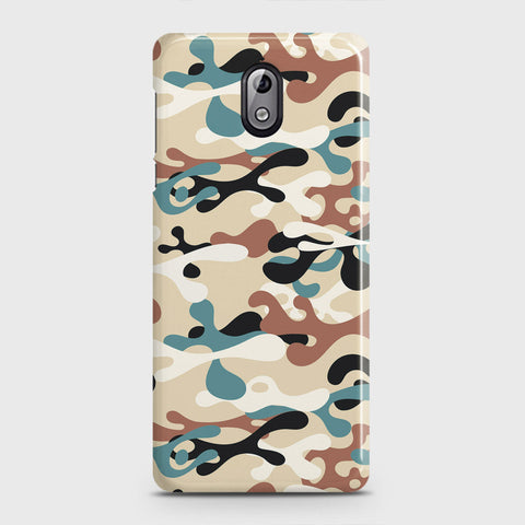 Nokia 3.1 Cover - Camo Series - Black & Brown Design - Matte Finish - Snap On Hard Case with LifeTime Colors Guarantee