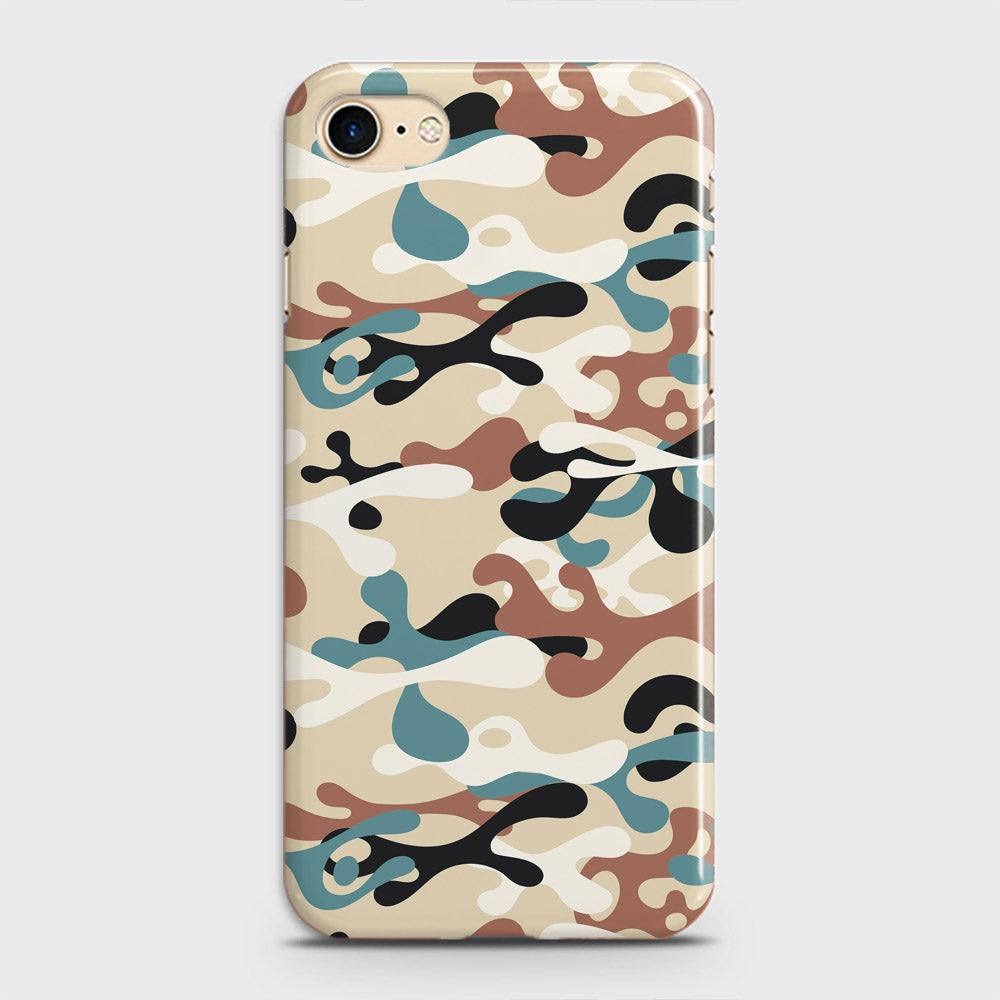 iPhone 8 Cover - Camo Series - Black & Brown Design - Matte Finish - Snap On Hard Case with LifeTime Colors Guarantee