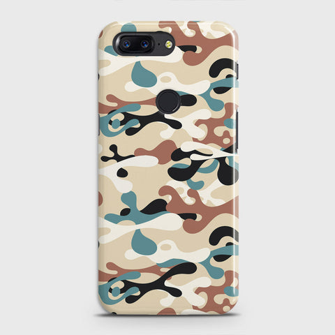 OnePlus 5T  Cover - Camo Series - Black & Brown Design - Matte Finish - Snap On Hard Case with LifeTime Colors Guarantee