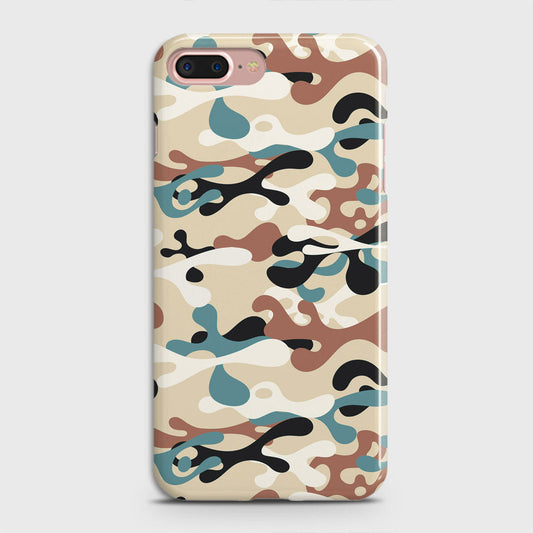 iPhone 8 Plus Cover - Camo Series - Black & Brown Design - Matte Finish - Snap On Hard Case with LifeTime Colors Guarantee