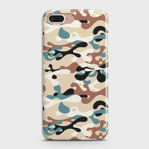 iPhone 8 Plus Cover - Camo Series - Black & Brown Design - Matte Finish - Snap On Hard Case with LifeTime Colors Guarantee