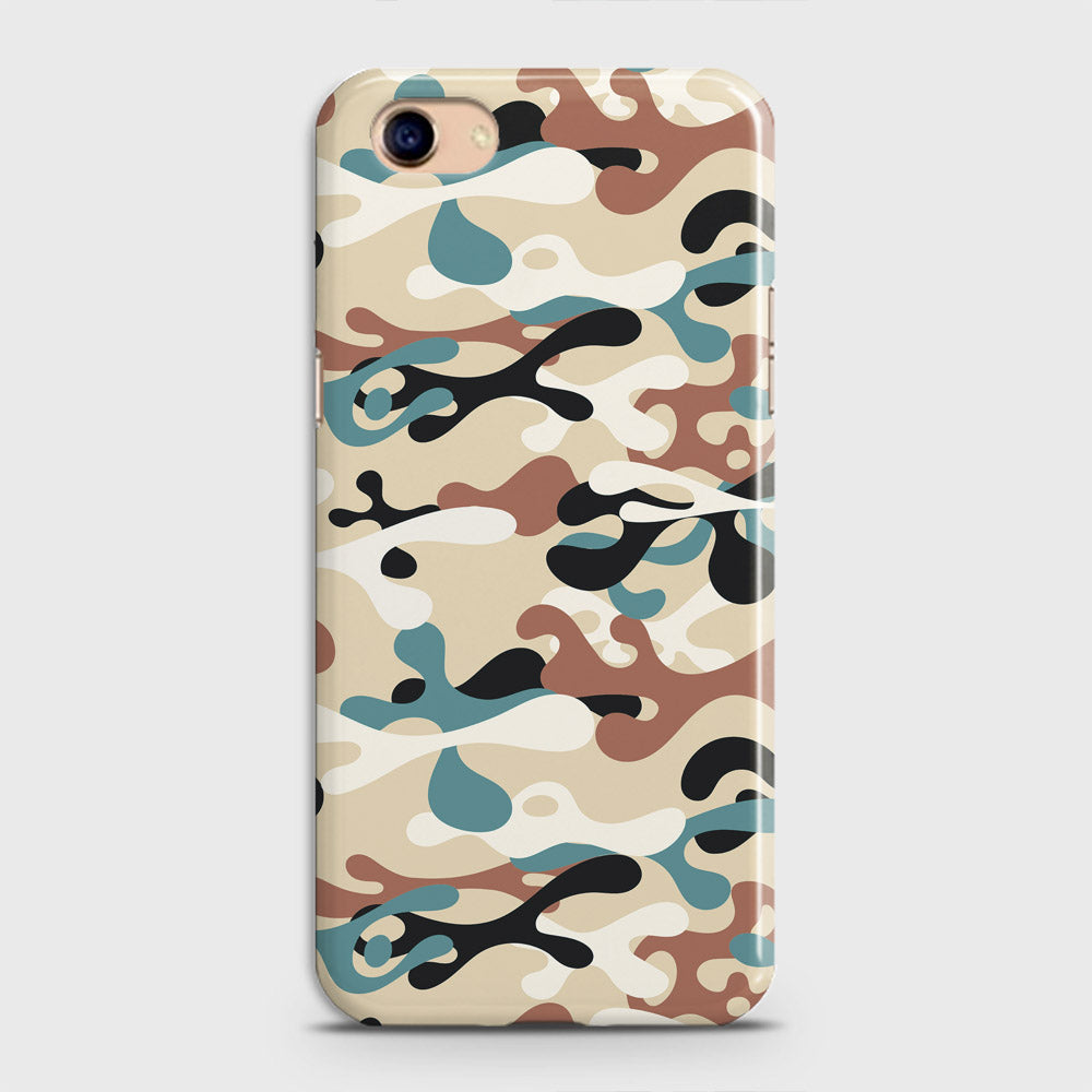 Oppo A83 / A1 Cover - Camo Series - Black & Brown Design - Matte Finish - Snap On Hard Case with LifeTime Colors Guarantee