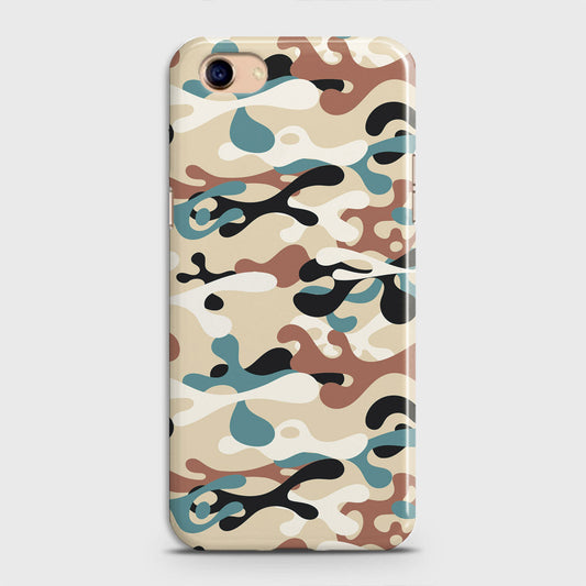 Oppo A83 / A1 Cover - Camo Series - Black & Brown Design - Matte Finish - Snap On Hard Case with LifeTime Colors Guarantee