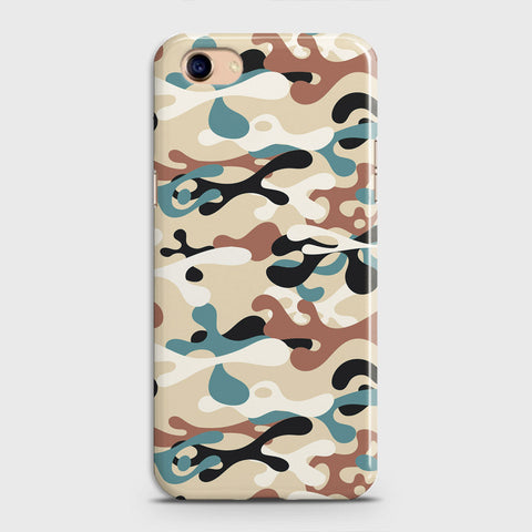 Oppo A83 / A1 Cover - Camo Series - Black & Brown Design - Matte Finish - Snap On Hard Case with LifeTime Colors Guarantee