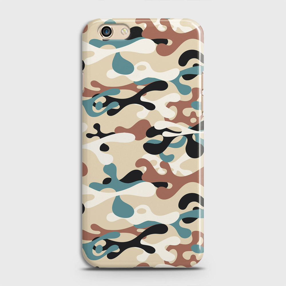 Oppo F1S Cover - Camo Series - Black & Brown Design - Matte Finish - Snap On Hard Case with LifeTime Colors Guarantee