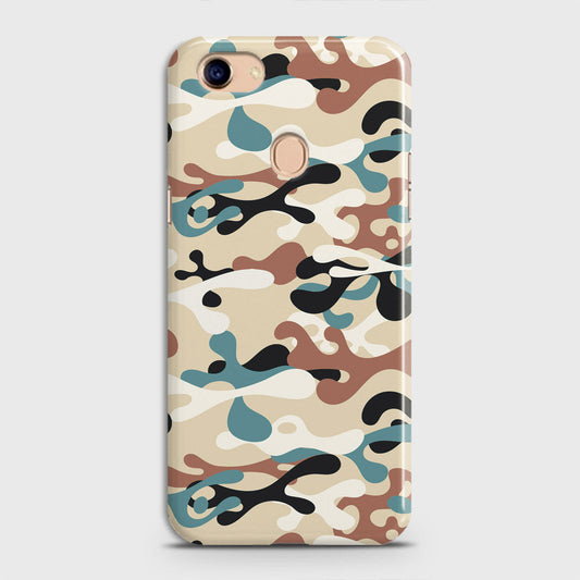 Oppo F5 / F5 Youth Cover - Camo Series - Black & Brown Design - Matte Finish - Snap On Hard Case with LifeTime Colors Guarantee