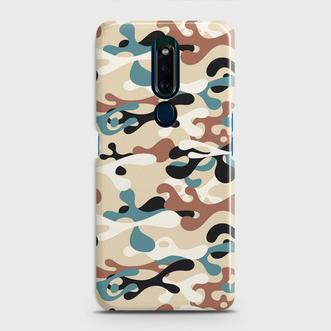 Oppo F11 Pro Cover - Camo Series - Black & Brown Design - Matte Finish - Snap On Hard Case with LifeTime Colors Guarantee