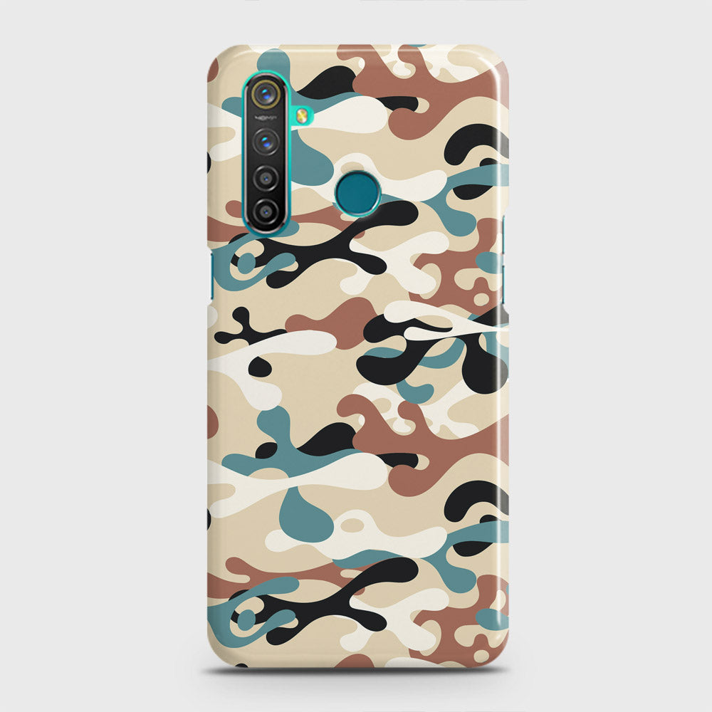Realme 5 Pro Cover - Camo Series - Black & Brown Design - Matte Finish - Snap On Hard Case with LifeTime Colors Guarantee