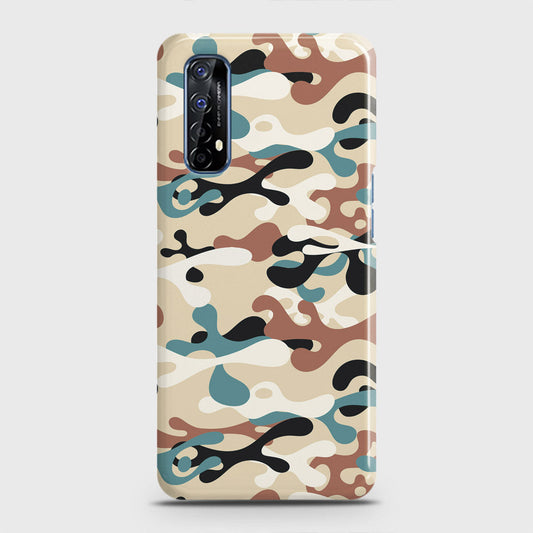 Realme 7 Cover - Camo Series - Black & Brown Design - Matte Finish - Snap On Hard Case with LifeTime Colors Guarantee
