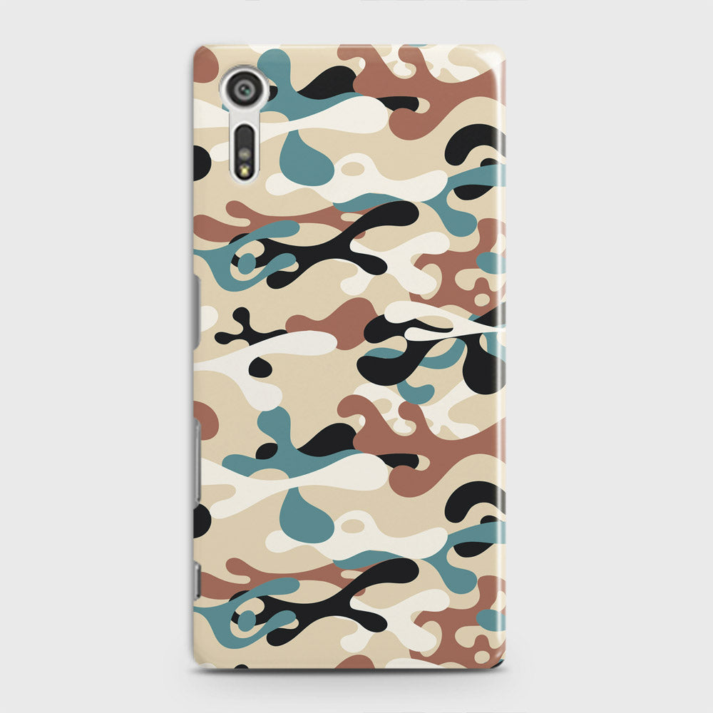 Sony Xperia XZ / XZs Cover - Camo Series - Black & Brown Design - Matte Finish - Snap On Hard Case with LifeTime Colors Guarantee
