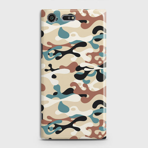 Sony Xperia XZ Premium Cover - Camo Series - Black & Brown Design - Matte Finish - Snap On Hard Case with LifeTime Colors Guarantee