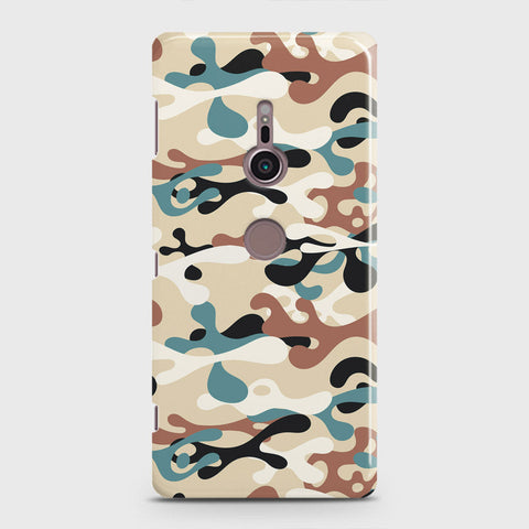 Sony Xperia XZ3 Cover - Camo Series - Black & Brown Design - Matte Finish - Snap On Hard Case with LifeTime Colors Guarantee