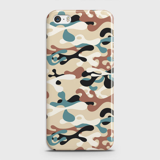 iPhone 5C Cover - Camo Series - Black & Brown Design - Matte Finish - Snap On Hard Case with LifeTime Colors Guarantee
