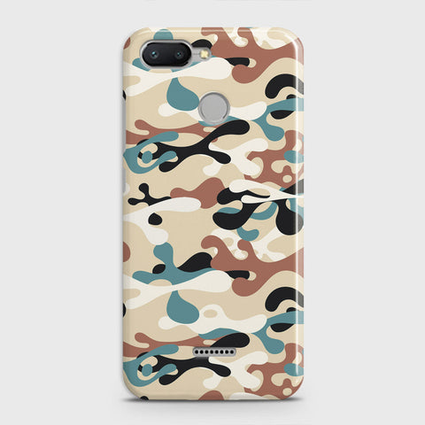 Xiaomi Redmi 6 Cover - Camo Series - Black & Brown Design - Matte Finish - Snap On Hard Case with LifeTime Colors Guarantee