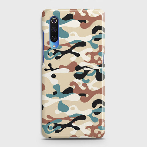 Xiaomi Mi 9 Cover - Camo Series - Black & Brown Design - Matte Finish - Snap On Hard Case with LifeTime Colors Guarantee