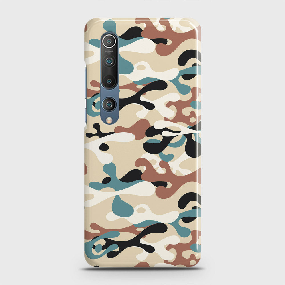 Xiaomi Mi 10 Cover - Camo Series - Black & Brown Design - Matte Finish - Snap On Hard Case with LifeTime Colors Guarantee