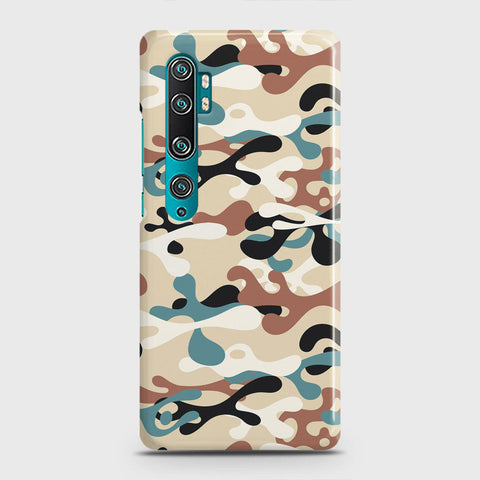 Xiaomi Mi Note 10 Pro Cover - Camo Series - Black & Brown Design - Matte Finish - Snap On Hard Case with LifeTime Colors Guarantee