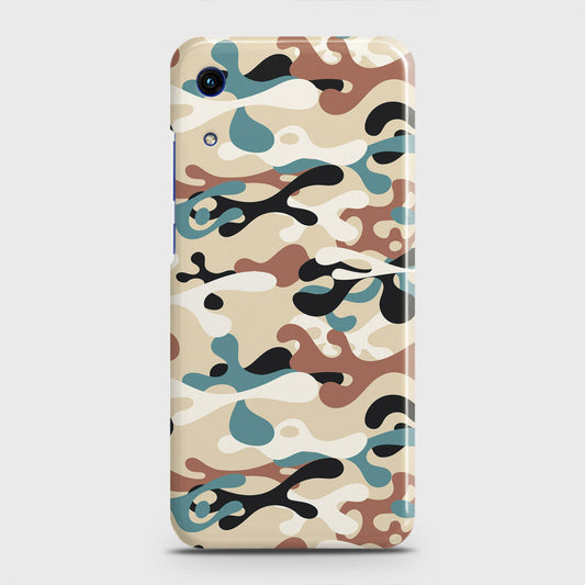 Honor 8A Without Sensor Cut Cover - Camo Series - Black & Brown Design - Matte Finish - Snap On Hard Case with LifeTime Colors Guarantee