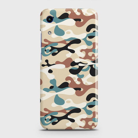 Honor 8A Without Sensor Cut Cover - Camo Series - Black & Brown Design - Matte Finish - Snap On Hard Case with LifeTime Colors Guarantee