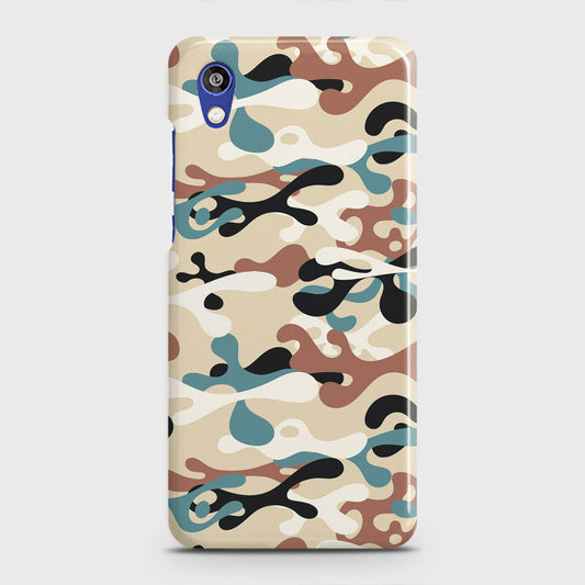 Honor 8S Cover - Camo Series - Black & Brown Design - Matte Finish - Snap On Hard Case with LifeTime Colors Guarantee