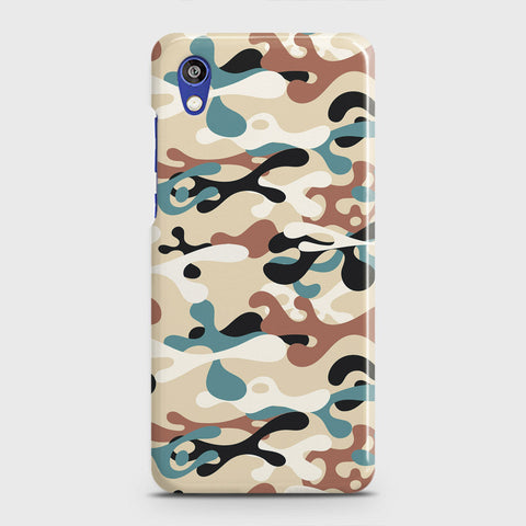 Honor 8S Cover - Camo Series - Black & Brown Design - Matte Finish - Snap On Hard Case with LifeTime Colors Guarantee