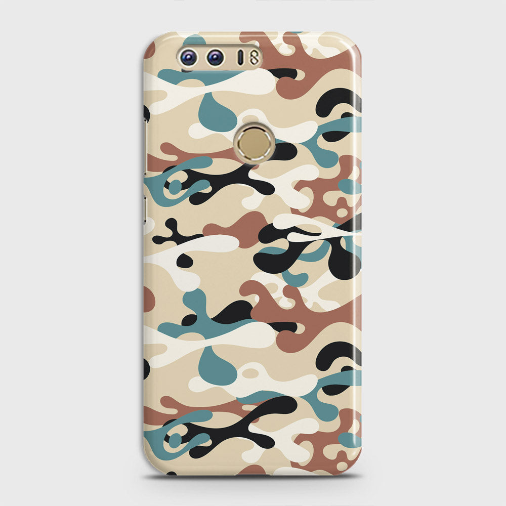 Huawei Honor 8 Cover - Camo Series - Black & Brown Design - Matte Finish - Snap On Hard Case with LifeTime Colors Guarantee