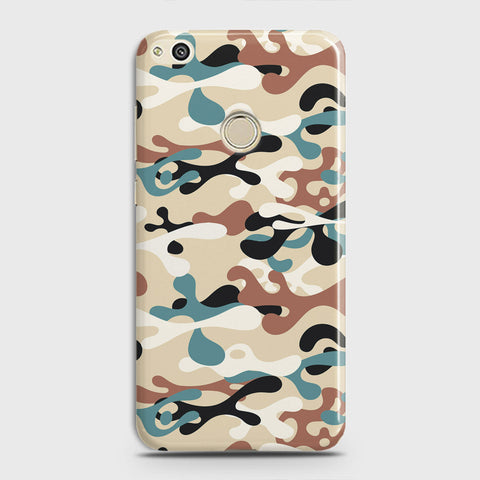 Huawei Honor 8 Lite Cover - Camo Series - Black & Brown Design - Matte Finish - Snap On Hard Case with LifeTime Colors Guarantee
