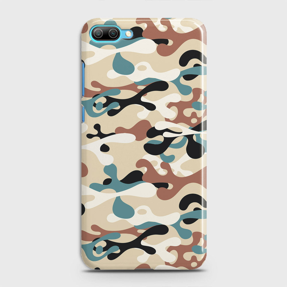 Huawei Honor 10 Lite Cover - Camo Series - Black & Brown Design - Matte Finish - Snap On Hard Case with LifeTime Colors Guarantee