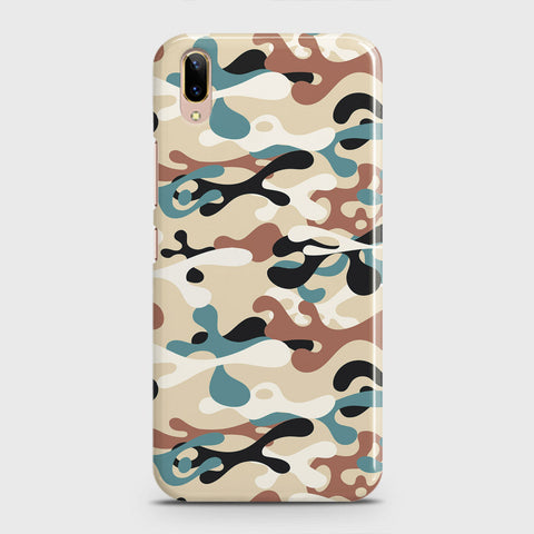 Vivo V11 Pro Cover - Camo Series - Black & Brown Design - Matte Finish - Snap On Hard Case with LifeTime Colors Guarantee