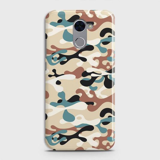 Huawei Y7 Prime  Cover - Camo Series - Black & Brown Design - Matte Finish - Snap On Hard Case with LifeTime Colors Guarantee