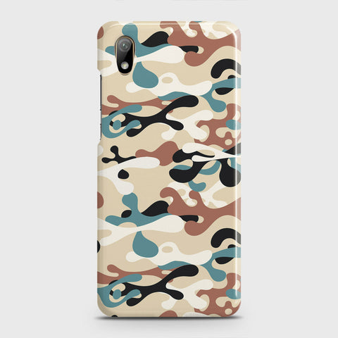Huawei Y5 2019 Cover - Camo Series - Black & Brown Design - Matte Finish - Snap On Hard Case with LifeTime Colors Guarantee