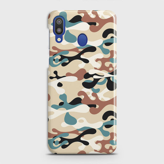 Samsung Galaxy M20 Cover - Camo Series - Black & Brown Design - Matte Finish - Snap On Hard Case with LifeTime Colors Guarantee