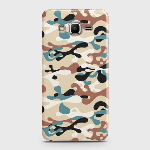 Samsung Galaxy J7 Core Cover - Camo Series - Black & Brown Design - Matte Finish - Snap On Hard Case with LifeTime Colors Guarantee