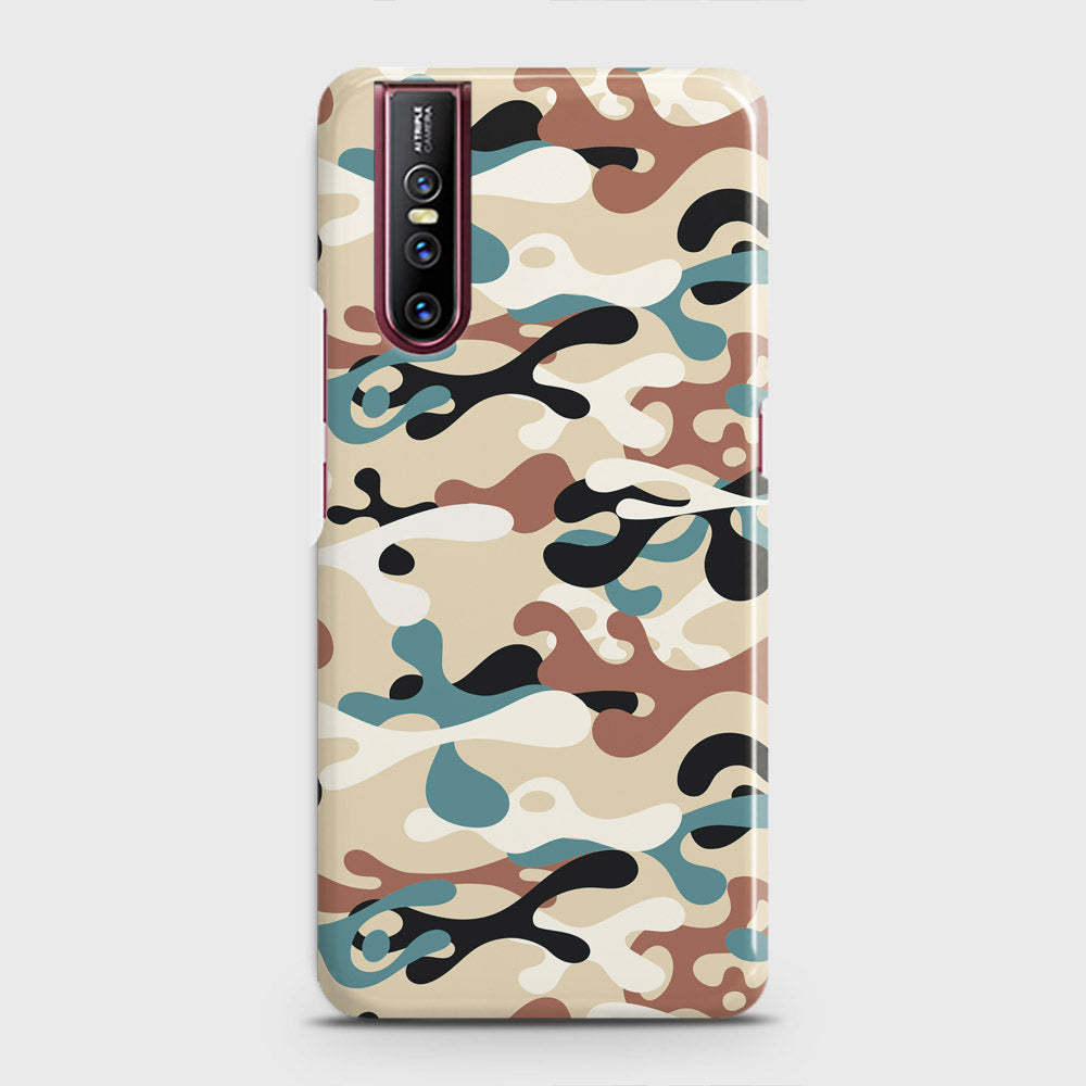 Vivo V15 Pro Cover - Camo Series - Black & Brown Design - Matte Finish - Snap On Hard Case with LifeTime Colors Guarantee