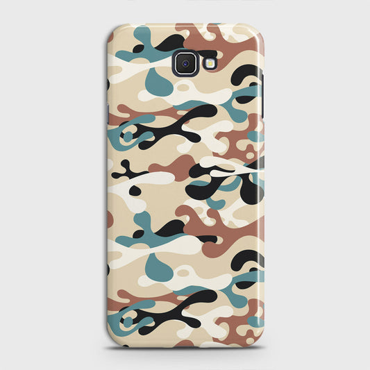Samsung Galaxy J5 Prime Cover - Camo Series - Black & Brown Design - Matte Finish - Snap On Hard Case with LifeTime Colors Guarantee