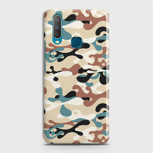 Vivo Y17 Cover - Camo Series - Black & Brown Design - Matte Finish - Snap On Hard Case with LifeTime Colors Guarantee
