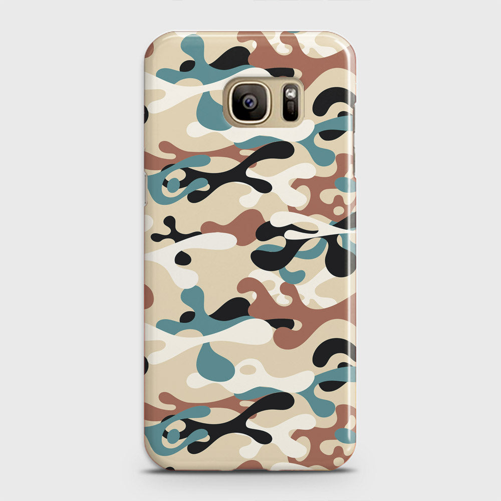 Samsung Galaxy S7 Edge Cover - Camo Series - Black & Brown Design - Matte Finish - Snap On Hard Case with LifeTime Colors Guarantee