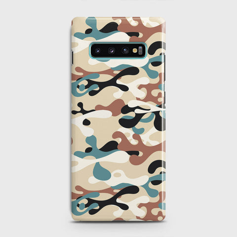 Samsung Galaxy S10 Cover - Camo Series - Black & Brown Design - Matte Finish - Snap On Hard Case with LifeTime Colors Guarantee