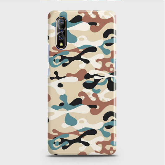 Vivo S1 Cover - Camo Series - Black & Brown Design - Matte Finish - Snap On Hard Case with LifeTime Colors Guarantee