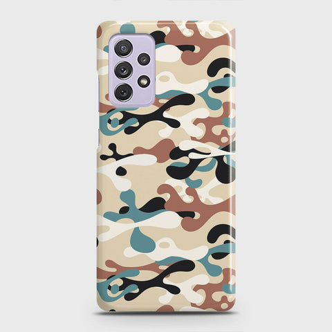 Samsung Galaxy A72 Cover - Camo Series - Black & Brown Design - Matte Finish - Snap On Hard Case with LifeTime Colors Guarantee
