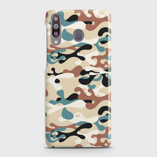 Samsung Galaxy M30 Cover - Camo Series - Black & Brown Design - Matte Finish - Snap On Hard Case with LifeTime Colors Guarantee