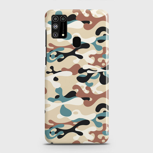 Samsung Galaxy M31 Cover - Camo Series - Black & Brown Design - Matte Finish - Snap On Hard Case with LifeTime Colors Guarantee