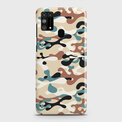 Samsung Galaxy M31 Cover - Camo Series - Black & Brown Design - Matte Finish - Snap On Hard Case with LifeTime Colors Guarantee