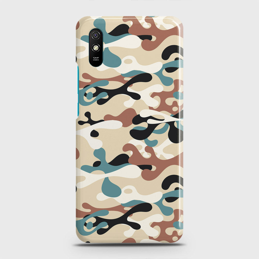 Xiaomi Redmi 9A Cover - Camo Series - Black & Brown Design - Matte Finish - Snap On Hard Case with LifeTime Colors Guarantee