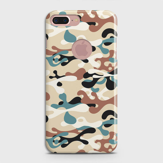 iPhone 8 / 7 Logo Cover - Camo Series - Black & Brown Design - Matte Finish - Snap On Hard Case with LifeTime Colors Guarantee
